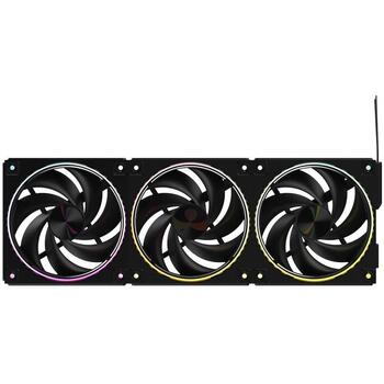 Zalman ZM-DF120 BLACK, 120mm ventilators, ARGB, PWM, 800-2300 RPM, 70.1 CFM, 2.13 mmH2O, 34.5 dBA, 2 lodīšu gultnis (ZM-DF120 BLACK)
