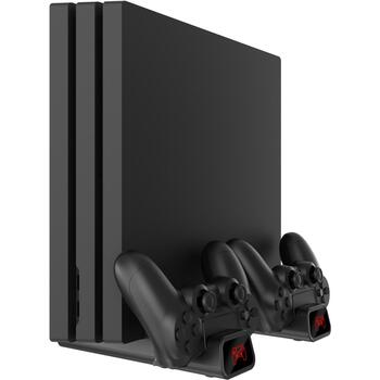 White Shark Spēļu piederums CUTMAN, Melna, Docking Connector, 2xPS4 kontrolieru uzlāde, 10 spēļu uzglabāšana (CUTMAN)