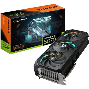 Gigabyte Видеокарта GV-N507TGAMING OC-16GD 16GB GDDR7, 256bit, PCI-E 5.0, 2588 MHz, 3 x DP 2.1a, 1 x HDMI 2.1b, NVIDIA DLSS 4 (GV-N507TGAMING OC-16GD 1.0)