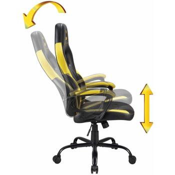 Subsonic Original Gaming Chair Batman SA5642-B1, 13.8kg, 48cm, 51cm, 119-129cm, 120kg, 2D подлокотники, экокожа, функция качания (SA5642-B1)