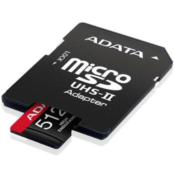 Adata atmiņas karte micro SDXC AUSDX512GUI3V30SHA2-RA1 512 GB, lasīšanas ātrums 100 MB/s, rakstīšanas ātrums 85 MB/s, UHS-I, V30 (AUSDX512GUI3V30SHA2-RA1)