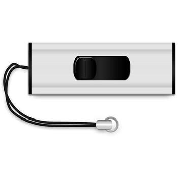 Mediarange MR916 USB-флешка, 32ГБ, USB 3.2 Gen 1, 70МБ/с чтение, 20МБ/с запись, выдвижной корпус, черный/серебристый (MR916)