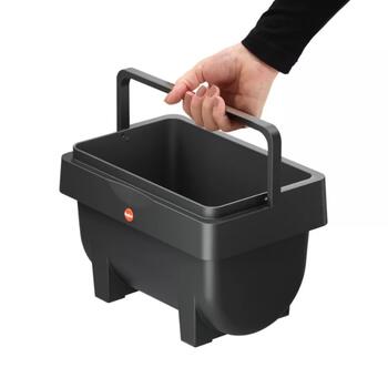 Hailo Мусорное ведро ÖkoMini S 030430100, 4L, пластик, съемная крышка, ручка для переноски, резиновые ножки (030430100)