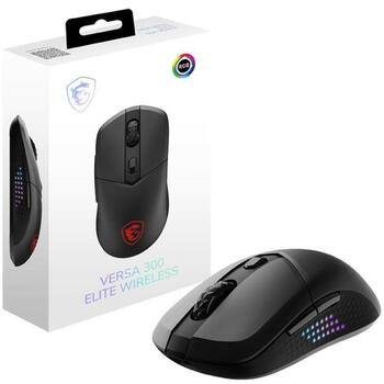 Msi USB datorpele VERSA 300 ELITE W, 26000 DPI, 6 pogas, 200h akumulatora darbības laiks, RGB apgaismojums (VERSA 300 ELITE W)