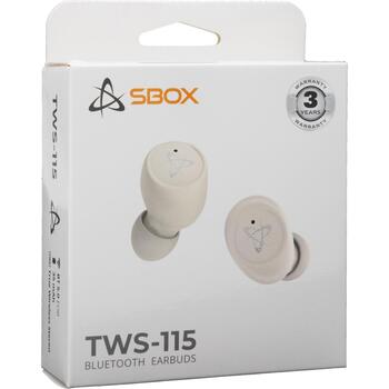 Sbox Беспроводные наушники EB-TWS115-BE, 20-20000Гц, 32Ω, 102дБ±3дБ, Bluetooth 5.0, 4-5ч разговор/музыка (EB-TWS115-BE)