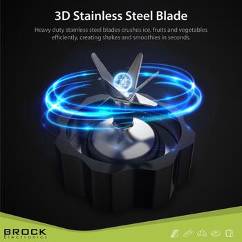 Brock BL 1502 SS ручной миксер, 500 Вт, 1,5 л, 2 скорости, PULSE, измельчение льда, нержавеющая сталь, белый (BL 1502 SS)