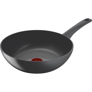 Tefal Wok panna C4261943, 28 cm, keramikas pārklājums, piemērota indukcijas plītīm, fiksēta rokturis (C4261943)