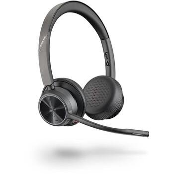 Poly Austiņas 77Z30AA, 3.2cm, USB Type-A, Bluetooth, 4 mikrofoni, Binaurālas, Melna (77Z30AA)