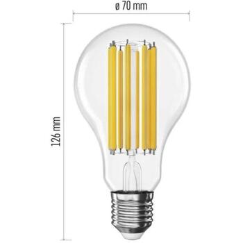 Emos LED лампа FILAMENT A70 ZF5D82, 18 W, 230 V, 2452 lm, 2700 K, E27, 360°, 8 чипов, класс D (ZF5D82)