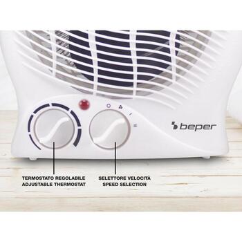 Beper Вентиляторный обогреватель P203TER202, 2000W, 2 уровня мощности, термостат, вентилятор, функция холодного воздуха (P203TER202)