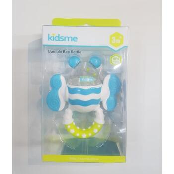 Kidsme Погремушка Bite Bumble Bee 9587, 3m+, 76г, массаж дёсен, мягкие жевательные крылья, кольцо для захвата (9587)