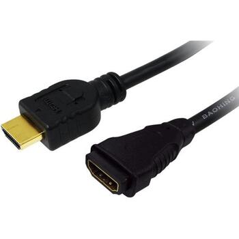 Logilink HDMI удлинительный кабель CH0056, 2 м, HDMI тип A 19 контактов папа на HDMI тип A 19 контактов мама, черный, Ethernet (CH0056)