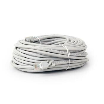 Gembird patch kabelis PP6U-20M, 20m, pelēks, CAT 6, U-UTP, zelta kontakti (PP6U-20M)