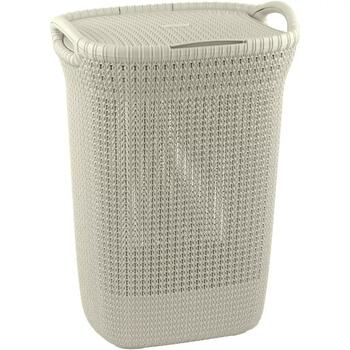 Curver Knit veļas kaste 0803676X64, 57L, 45,2x34,1x61,4cm, plastmasa, balta (0803676X64)