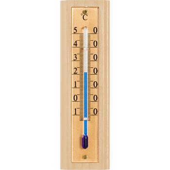 Bioterm 010500 комнатный термометр, от -10 до +50°C, 12см, деревянный, настенный, золотая шкала (010500)