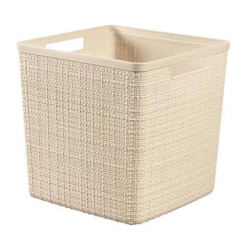 Grozs Jute kvadrāts 17L 28x28x27cm krēmkrāsā 0801906885 Curver (0801906885)