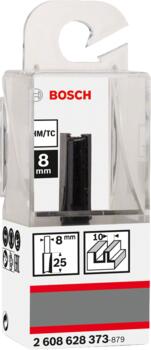Pirkstfrēze frēze HM B=10 mm, l=25 mm,kāts 8mm, Rokas frēzēm, malu frēzēm GROPJU FRĒZE STANDARD FOR WOOD, 2608628373, BOSCH (2608628373)