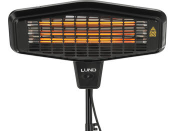 Lund infrasarkanais sildītājs 68793, 2200 W, 25 m², IP24, kvarca lampa, 5000 h, tālvadība, statīvs (68793)