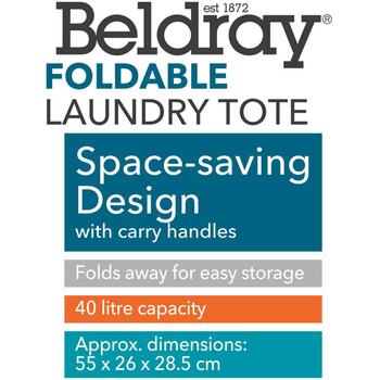 Beldray Корзина для белья LA032142DFEU7, 40л, 29.8x26x55см, складная, многофункциональная (LA032142DFEU7)