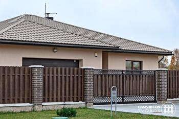 Profilēta metāla žoga štaketas POLO PMx2 RAL8019 (Pelēki Brūna) 1350mm 2582 (2582)