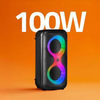 Manta Караоке колонка SPK0401B100, 100 W, Bluetooth, X-BASS, 10 ч воспроизведения, встроенный аккумулятор (SPK0401B100)