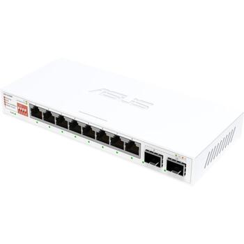 Asus QG-U1080, 8-портовый 2,5G и 2-портовый 10G SFP+ неуправляемый коммутатор, 8 x 2,5GBase-T + 2 x 10G SFP+, белый (90IG0A00-MO3B00)