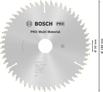 Ripzāģa disks 190x30mm Multi material, Rokas ripzāģiem PRO MULTI MATERIAL RIPZĀĢA ASMENS, 2608640509, BOSCH (2608640509)