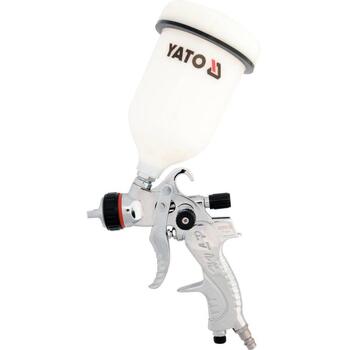 Yato pneimatiskā krāsošanas pistole YT-2340, HVLP, 0.6 l, 1.4 mm, 0.3 MPa, 410 l/min, alumīnijs, nerūsējošais tērauds (YT-2340)