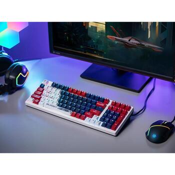 A4Tech Клавиатура A4TKLA47390, USB кабель, Механическая, RGB, Anti-Ghosting, 104 клавиши, ENG, Линейные, Макро клавиши (A4TKLA47390)