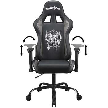 Subsonic Игровое Кресло SA5609-M1, черное с белой вышивкой, синтетическая кожа, 3 класс, металл, 5 колес, 14.5кг, 90° - 135° (SA5609-M1)