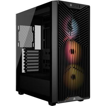 Corsair 3200D RS PC korpuss, Mid-Tower, melns, 7 sloti, 1x3.5