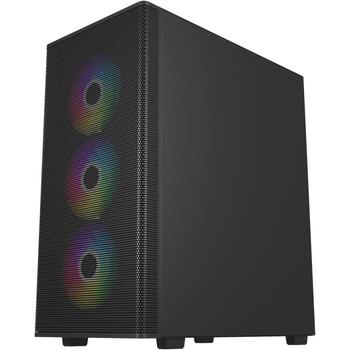 FSP M220-BA korpuss, Mid Tower, ATX, 7 sloti, 1xUSB 3.0, 2xUSB 2.0, 165mm CPU, 340mm GPU, rūdīts stikls (M220-BA)