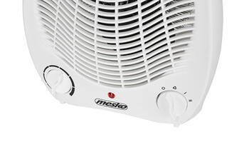 Super efektīvs un kompakts ventilatora sildītājs ar 2 jaudas režīmiem 1000/2000 W balts MS7719 Mesko (MS 7719)