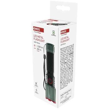 Emos LED перезаряжаемый металлический фонарь P3121, 1200 lm, 2200 mAh, алюминий, 4 режима, IP43 (P3121)