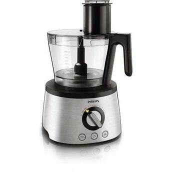 Philips Кухонный комбайн HR7778/00, 1000 Вт, 3.4 л, 12 скоростей, 20000 об/мин, 4 диска для нарезки, Нержавеющая сталь, Пульсация (HR7778/00)