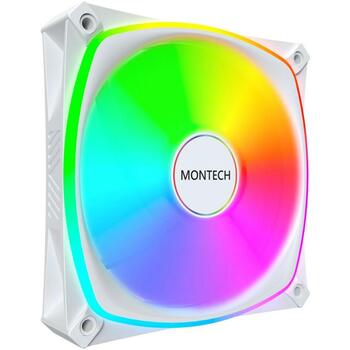 Montech Datora ventilators AX120 PRO WHITE 3 IN 1, 120mm, 12V, 3x ventilatori, 1600RPM, 72.3cfm, 1.85mmH2O, balts (AX120 PRO WHITE 3 IN 1)