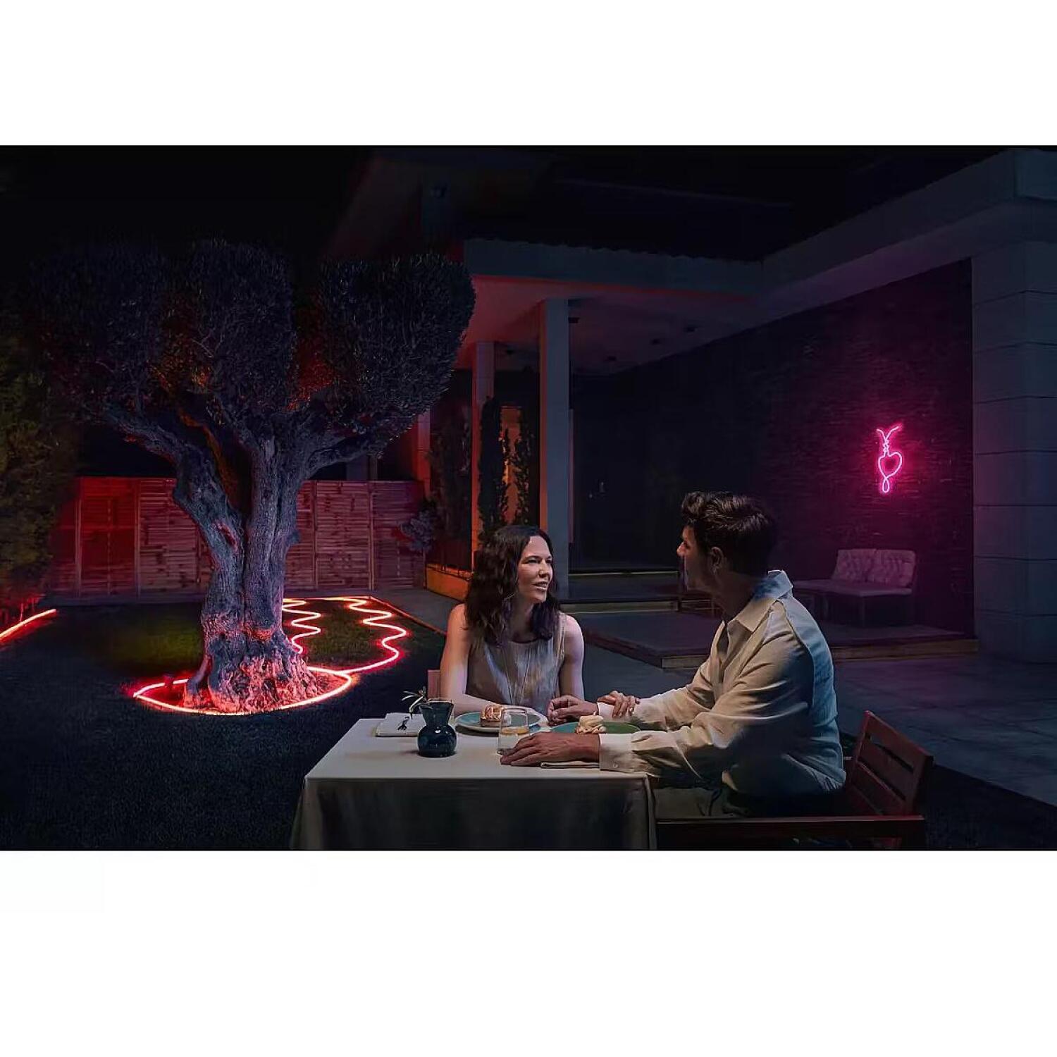Philips Hue умная светодиодная лента Neon 8721103088734, 5 м, 30 Вт, 1100 лм, IP67, Bluetooth, Zigbee, силикон, белый, 6500 К (8721103088734)