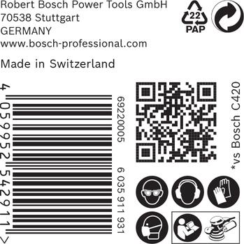 C470 smilšpapīrs 125 mm G240, 50 gab, Urbjmašīnām/skrūvgriežiem EXPERT C470 SMILŠPAPĪRS, 2608900956, BOSCH (2608900956)