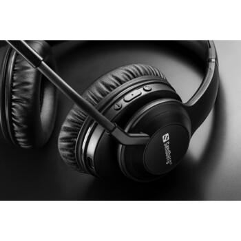 Sandberg 126-45 Bluetooth-гарнитура ANC+ENC Pro, 20-20000Гц, 32Ом, 10м, 24ч, 600мАч, USB-C, активное шумоподавление (126-45)