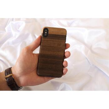 Man&Wood Чехол для смартфона M8012B, 5.8'', коричневый, натуральное дерево, поликарбонат, совместим с Apple iPhone XS/X (M8012B)