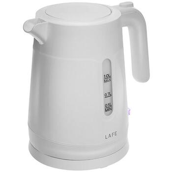 Lafe Электрический чайник Essential S LAFCZA47544, 1.0 л, 1500 Вт, белый, 360° поворотная база, индикатор уровня воды (LAFCZA47544)