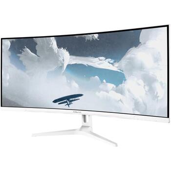 Arozzi Nova AZ-NO-34T2K165-WT монитор, 34 дюйма, VA, QHD, 21:9, 165 Гц, 1 мс, 3440x1440, 350 кд/м², 2xHDMI, 2xDisplayPort, белый (AZ-NO-34T2K165-WT)