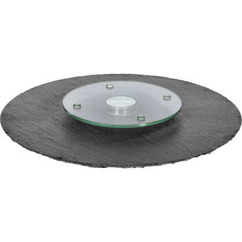 Browin 312027 rotējošs šīfera akmens trauks, 30 cm, griešanās mehānisms, pretslīdes kājiņas, aukstiem ēdieniem (312027)