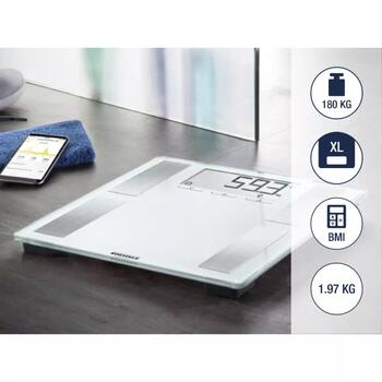 Soehnle Shape Sense Connect 100 1063872, напольные весы с анализом тела, Bluetooth, 180 кг, 100 г, 8 пользователей (1063872)