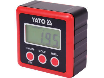 Yato цифровой угломер YT-71000, 360 4x90 градусов, 0,01 градуса, ЖК-дисплей с подсветкой, алюминиевый корпус, магнитное основание (YT-71000)