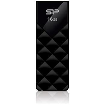 Silicon Power Ultima U03 USB флеш-накопитель SP016GBUF2U03V1K, 16 ГБ, USB Type-A, 2.0, черный, 256-bit AES, CE/FCC/BSMI (SP016GBUF2U03V1K)