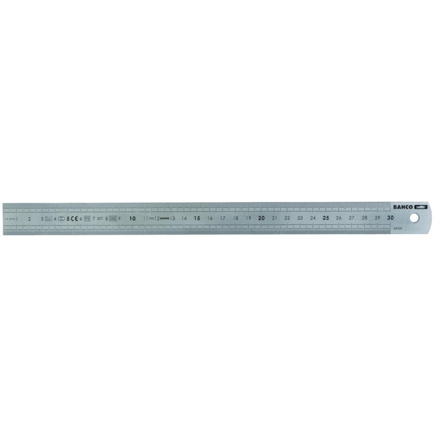 Bahco Линейка SR300-MM, 0.03 м, 25 мм, 1:1, Сантиметры, Миллиметры, Сталь, Чехол (SR300-MM)