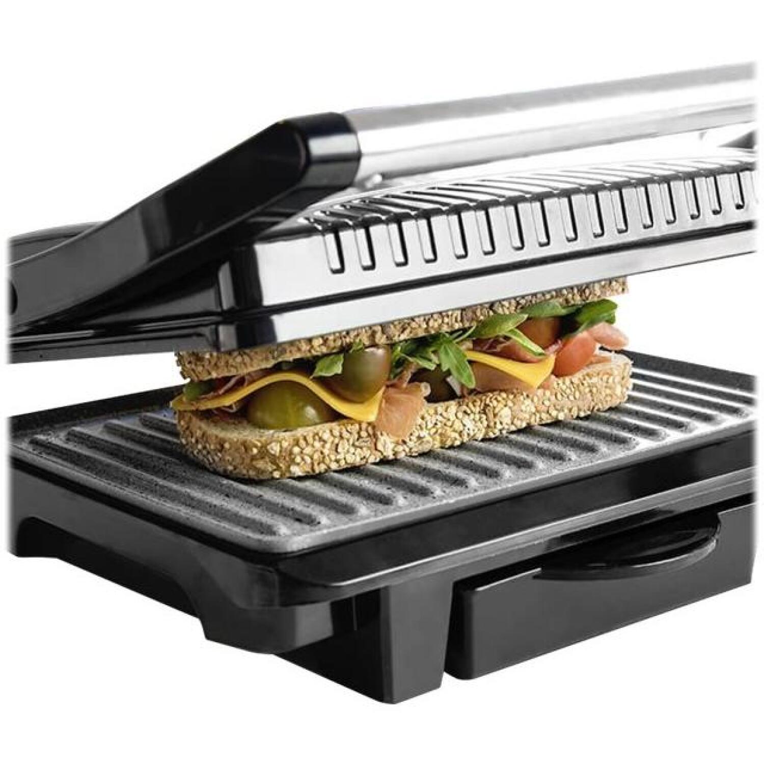 Cecotec Grils Rock'nGrill 1000 3023, 1000 W, Elektriskais grils, 444.5 cm², Melna/Nerūsējošais tērauds (3023)