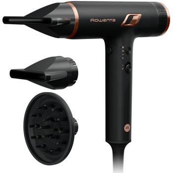 Rowenta NANO фен HY8310F0, 1700 W, 3 температурных режима, насадка-диффузор, черный (HY8310F0)