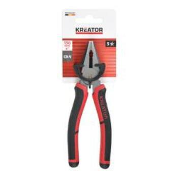 Kreator Комбинированные плоскогубцы KRTH60301, 170mm, 32mm, 25mm, хром-ванадий, резиновые ручки (KRTH60301)